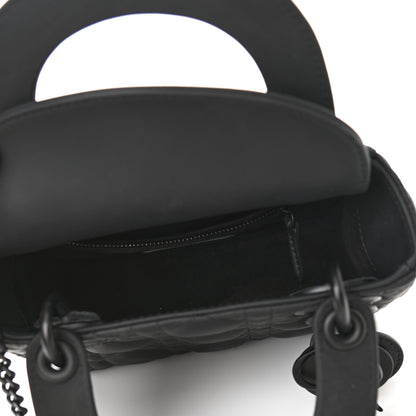 Christian Dior Ultra Matte Calfskin Cannage Mini Lady Dior Black 5 of 10