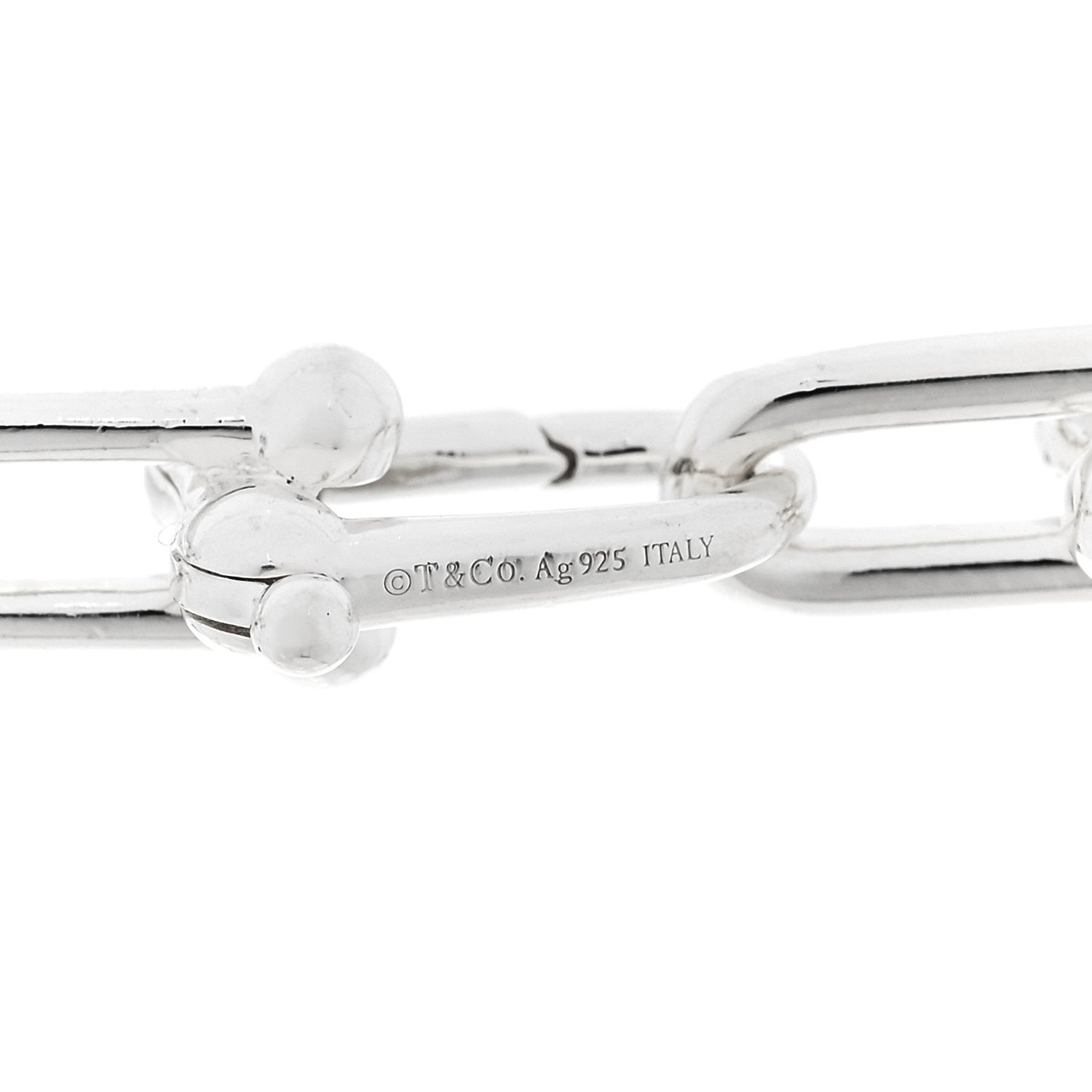 Tiffany Sterling Silver HardWear Graduated Link Necklace 5 of 5