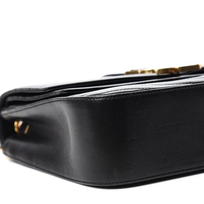 Saint Laurent Lambskin Matelasse Chevron Monogram Medium Sulpice Bag Black 6 of 11