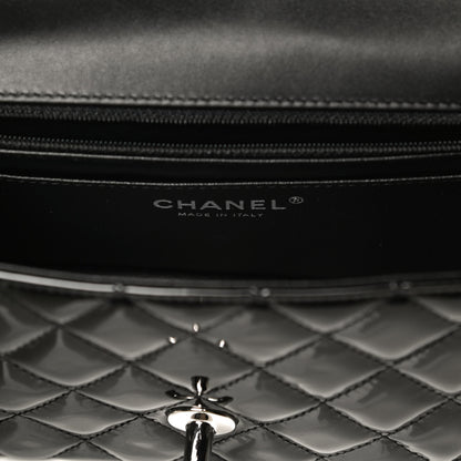 Chanel Patent Calfskin Quilted Bi-Color Mini Rectangular Flap Pink Black 6 of 13