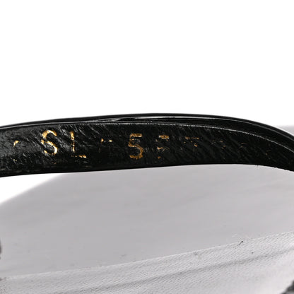 Saint Laurent Patent Calfskin Opyum 110 Sandals 38.5 Black Gold 9 of 17