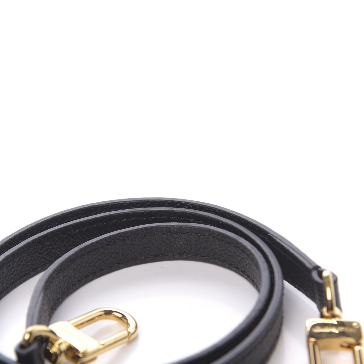 Louis Vuitton Calfskin 12mm Adjustable Shoulder Strap Black 3 of 4