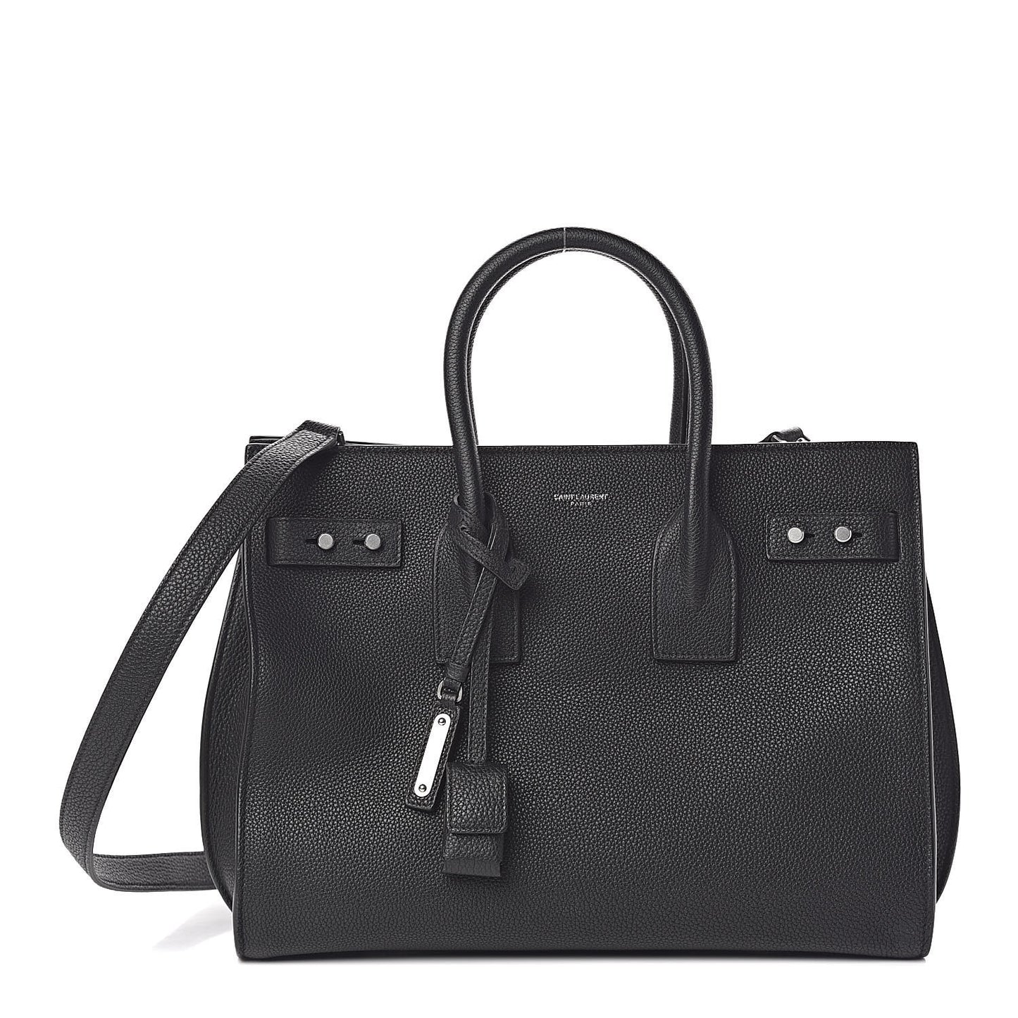 Grained Calfskin Small Supple Sac De Jour Black