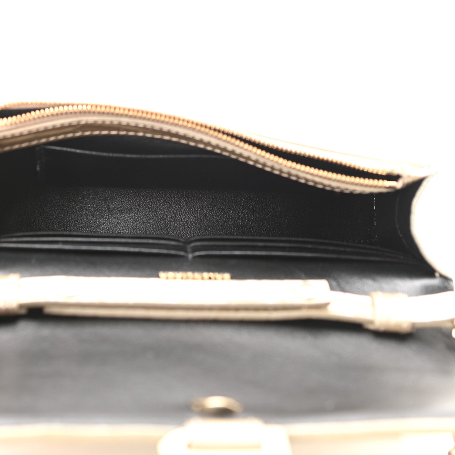 Balenciaga Shiny Calfskin Crocodile Embossed Hourglass Chain Bag Light Gold 5 of 9