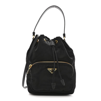 Prada Re-Nylon Duet Drawstring Shoulder Bag Black 1 of 9