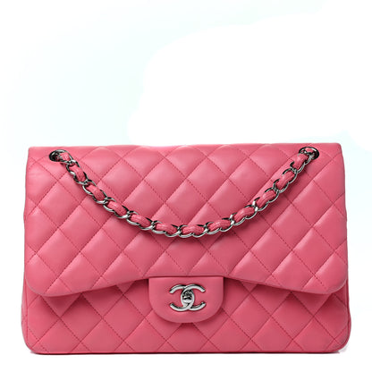 Chanel Lambskin Quilted Jumbo Double Flap Pink 1 of 4
