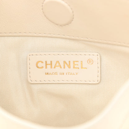 Chanel Calfskin Quilted Fringe Small Shopping Bag White 6 of 13