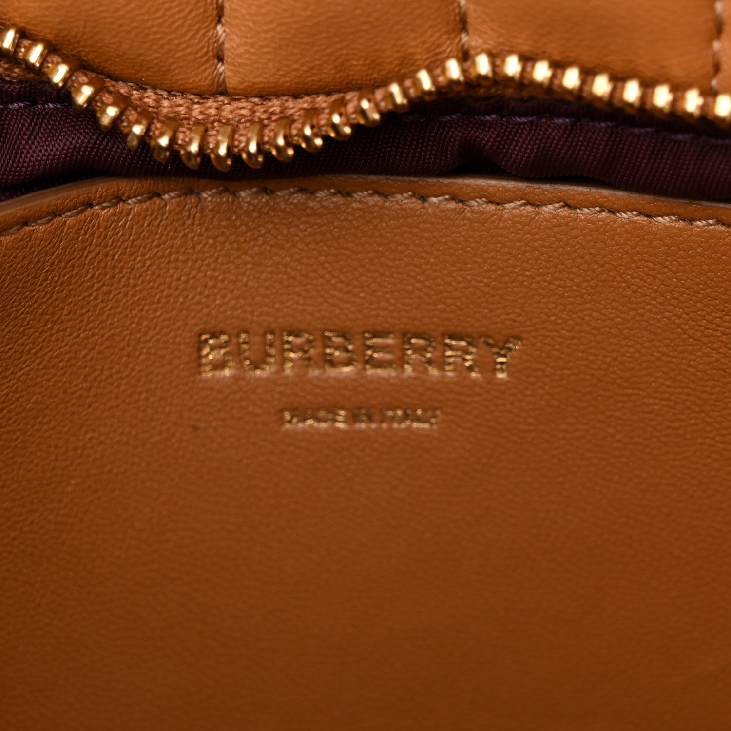 Burberry Lambskin Quilted Small Soft Lola Bag Maple Brown 6 of 10