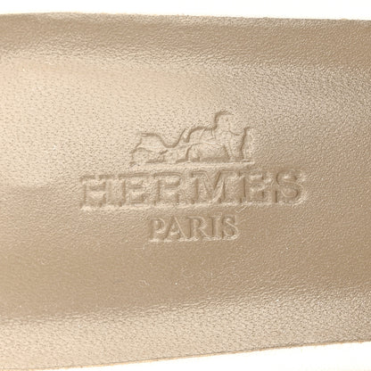 Hermes Calfskin Oz Mules 38.5 White 7 of 11