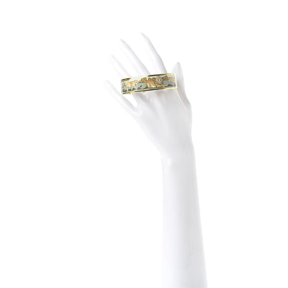 Hermes Enamel Printed Pride of Lions Wide Bracelet 70 2 of 7