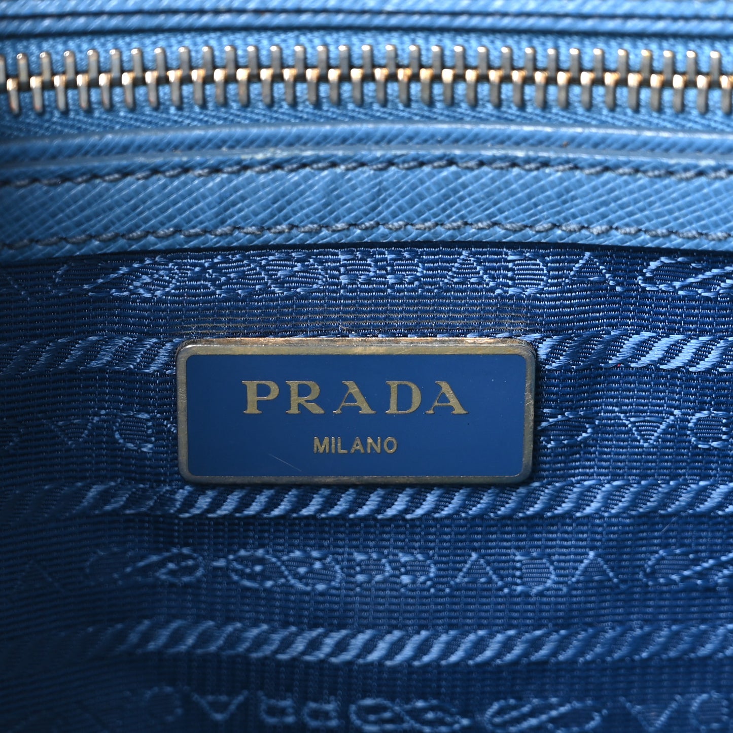 Saffiano Small Galleria Double Zip Tote Cobalto