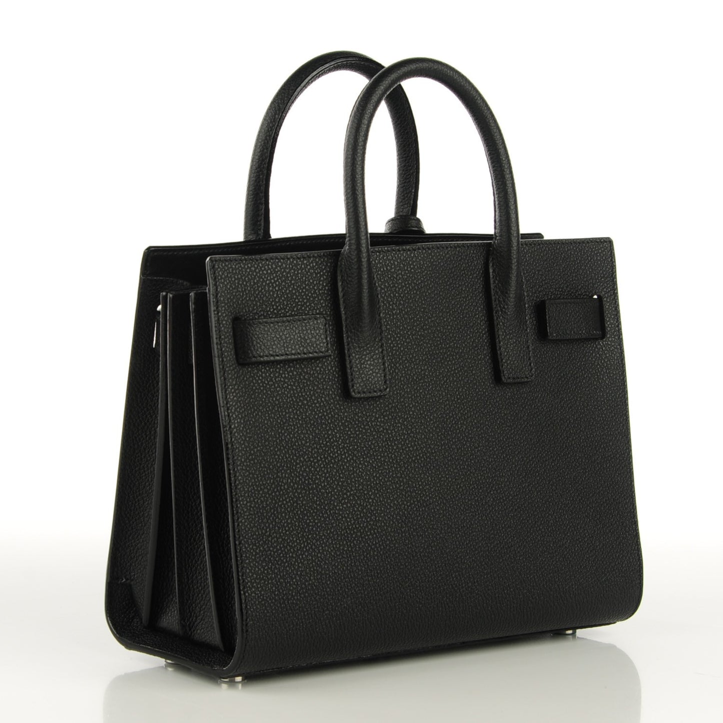 Grained Calfskin Nano Sac De Jour Black