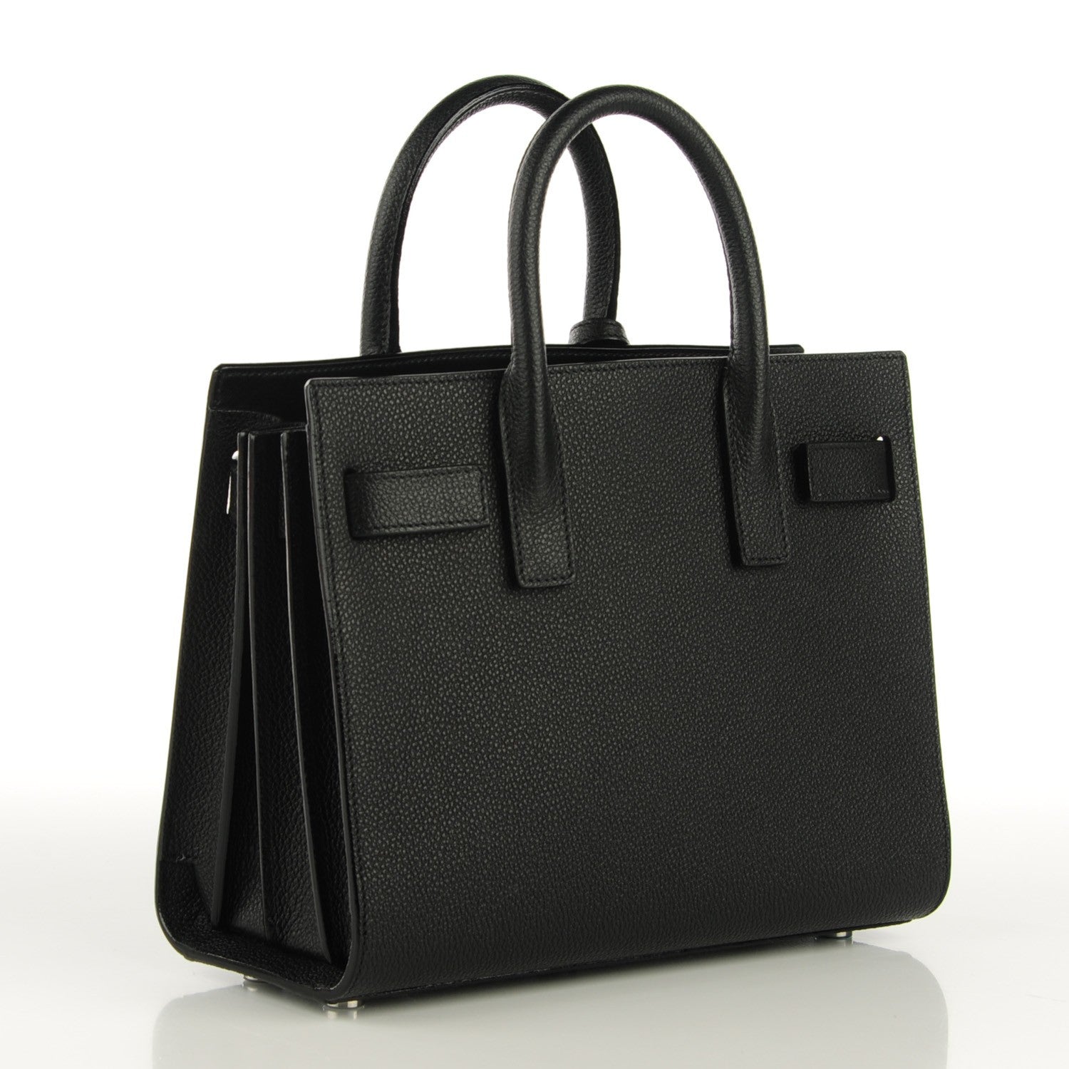 Saint Laurent Grained Calfskin Nano Sac De Jour Black 3 of 8