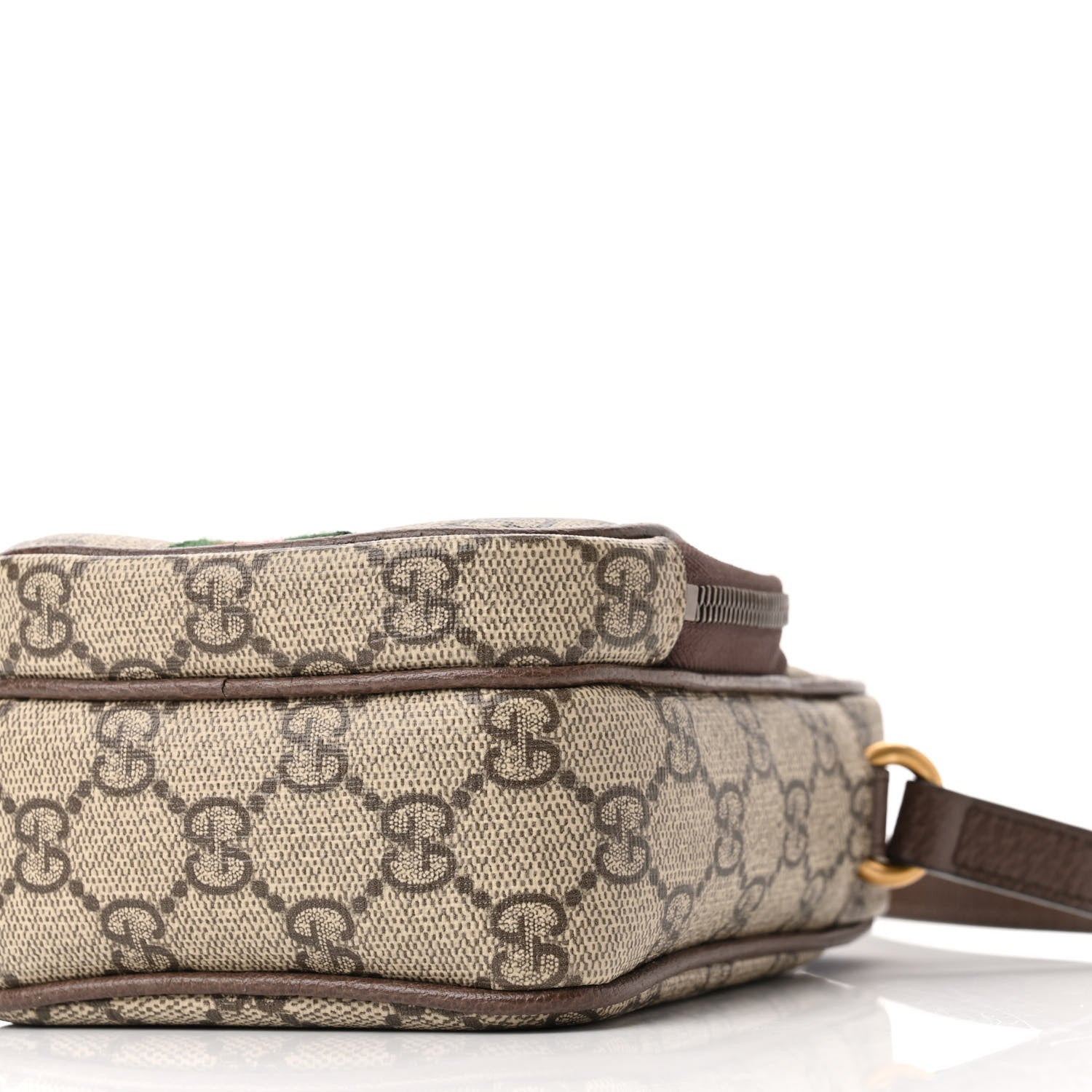 Gucci GG Supreme Monogram Web Mini Ophidia Double Zip Messenger Bag Beige New Acero 10 of 10