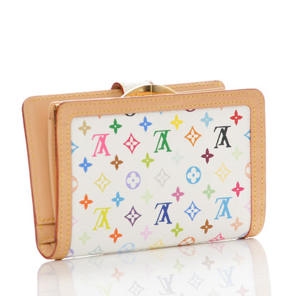 Louis Vuitton Monogram Multicolor French Purse Wallet White 3 of 6