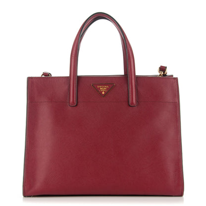 Prada Saffiano Soft Tote Cherry 1 of 7