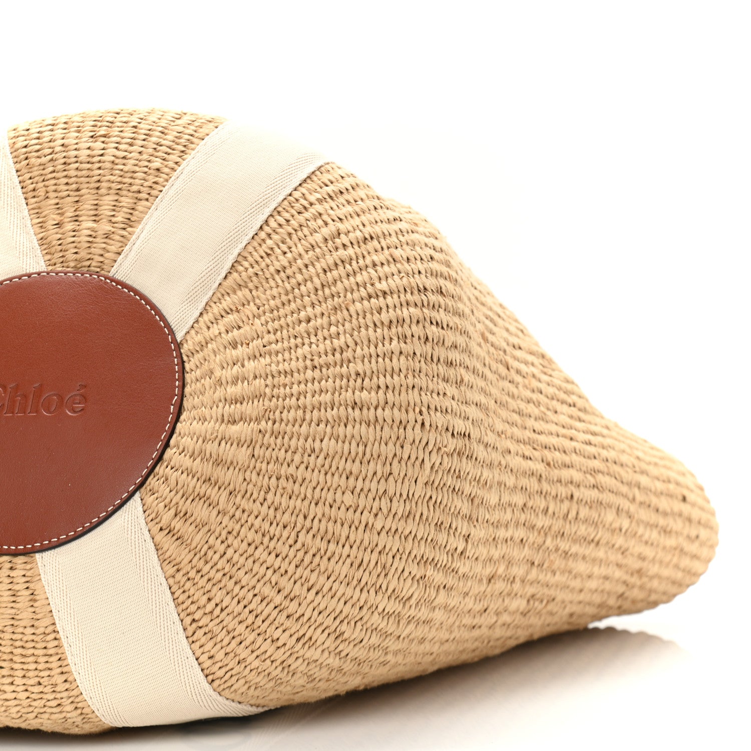 Chloe Raffia Large Woody Tote White 9 of 9