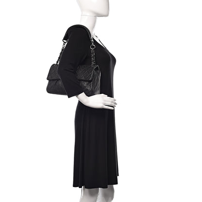 Chanel Distressed Lambskin Lady Braid Flap Black 2 of 9