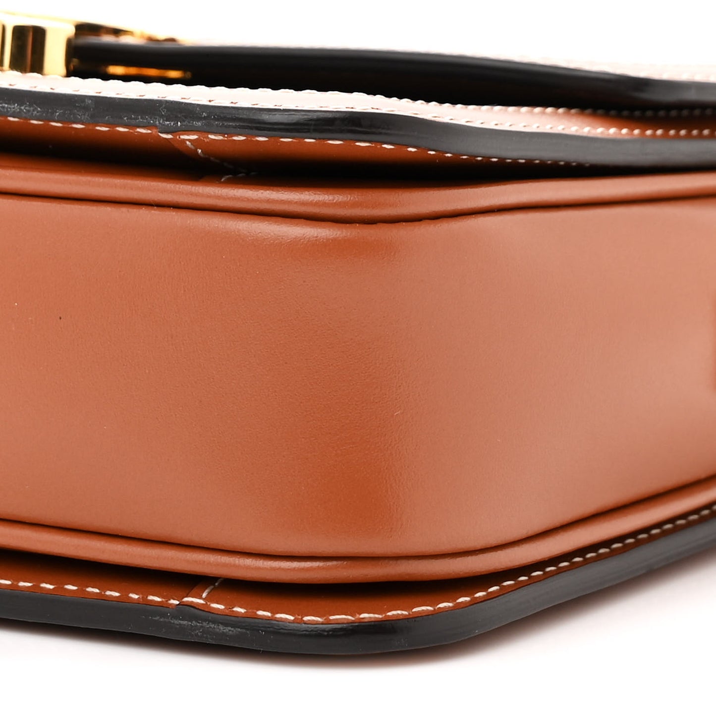 Calfskin Triomphe Canvas Teen Triomphe Bag Tan