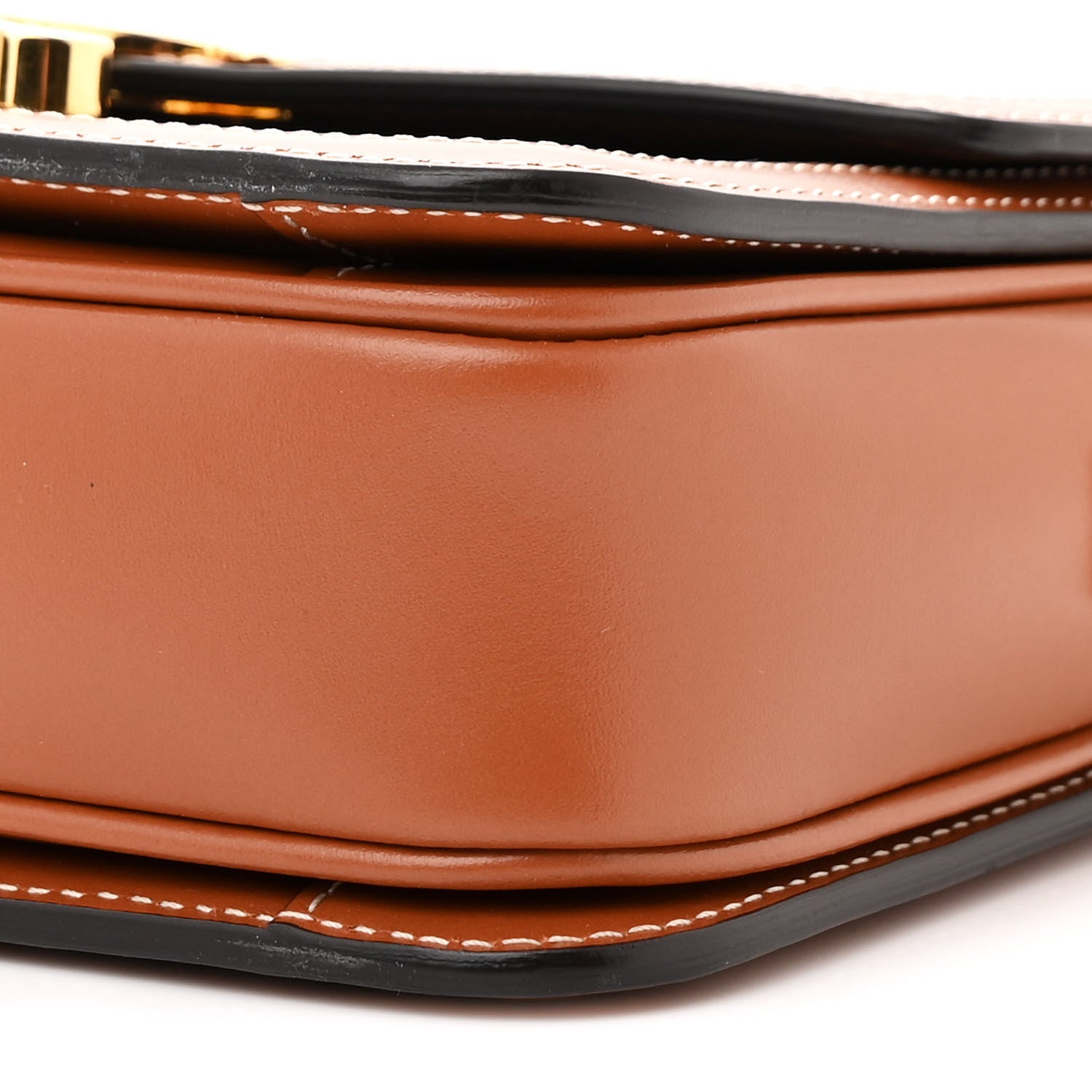 Celine Calfskin Triomphe Canvas Teen Triomphe Bag Tan 11 of 17