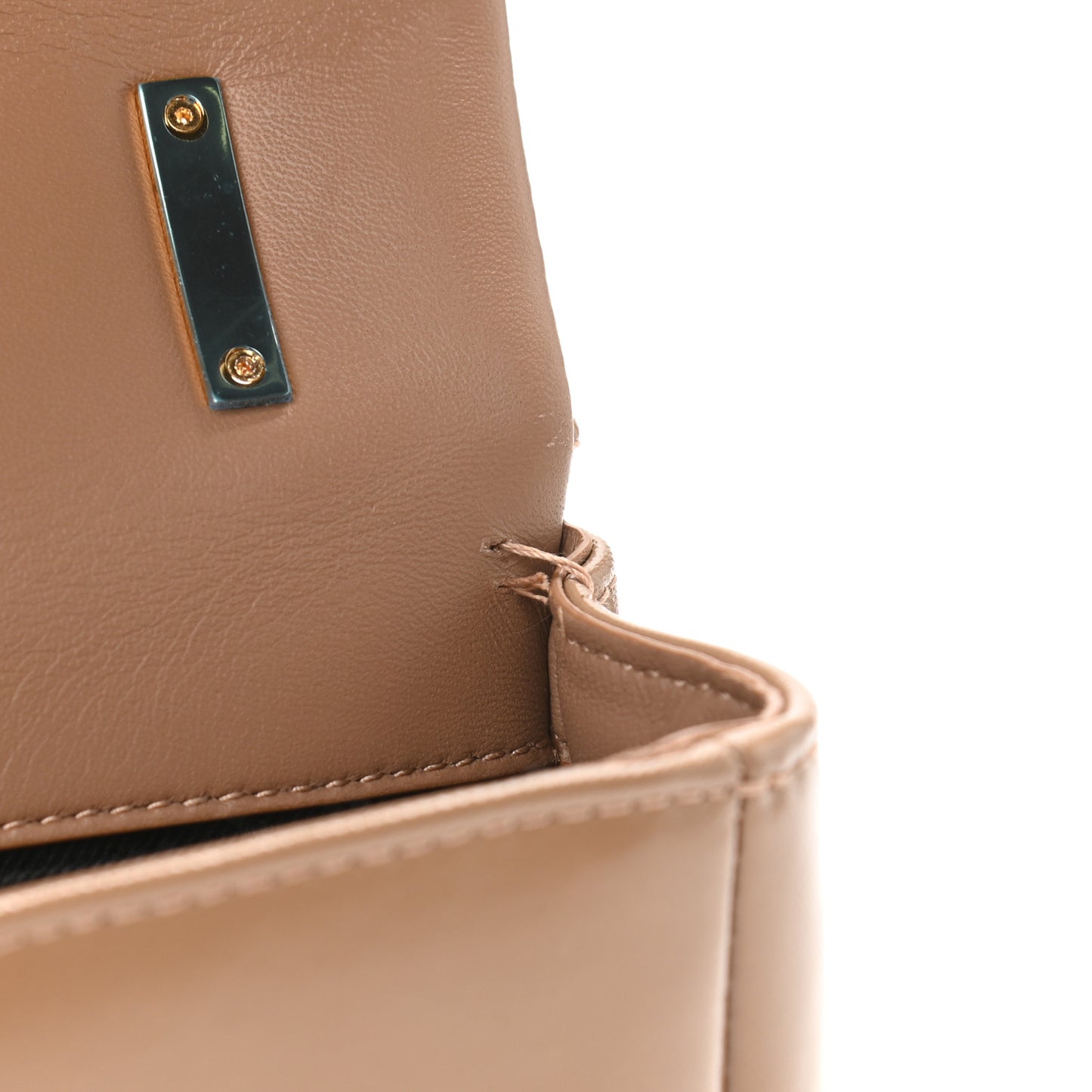 Patent Quilted Horseferry Print Small Lola Bag Tan