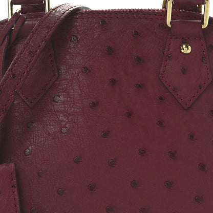 Louis Vuitton Ostrich Alma BB Fuchsia 7 of 9