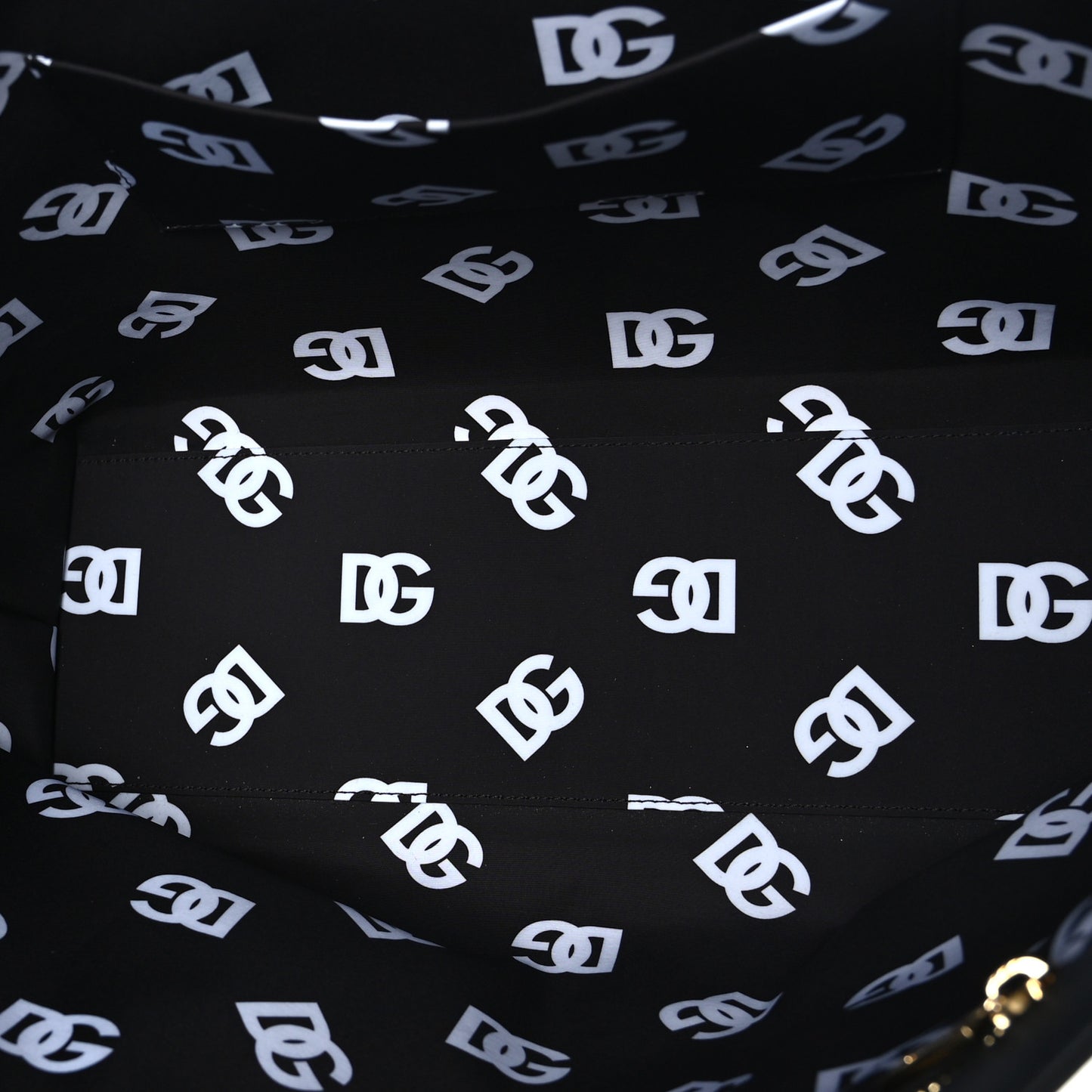 Calfskin DG Logo Shopper Tote Black