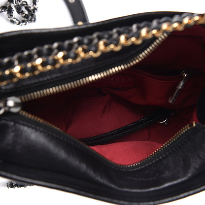 Chanel Aged Calfskin Quilted Small Gabrielle Hobo Black 7 of 11