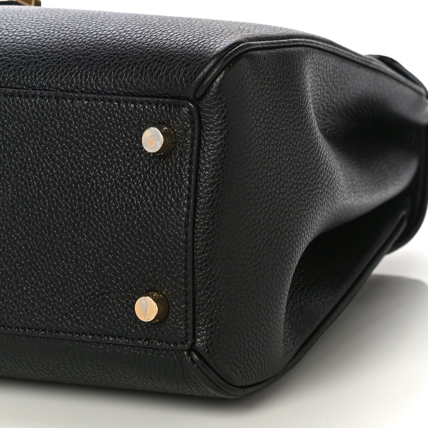 Grained Calfskin Classique 16 Top Handle Bag Black