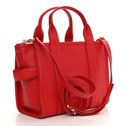Marc Jacobs Grained Calfskin Small The Tote Bag True Red 3 of 12