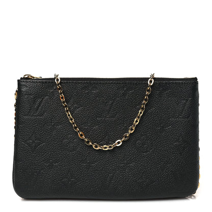 Louis Vuitton Empreinte Double Zip Pochette Black 1 of 12