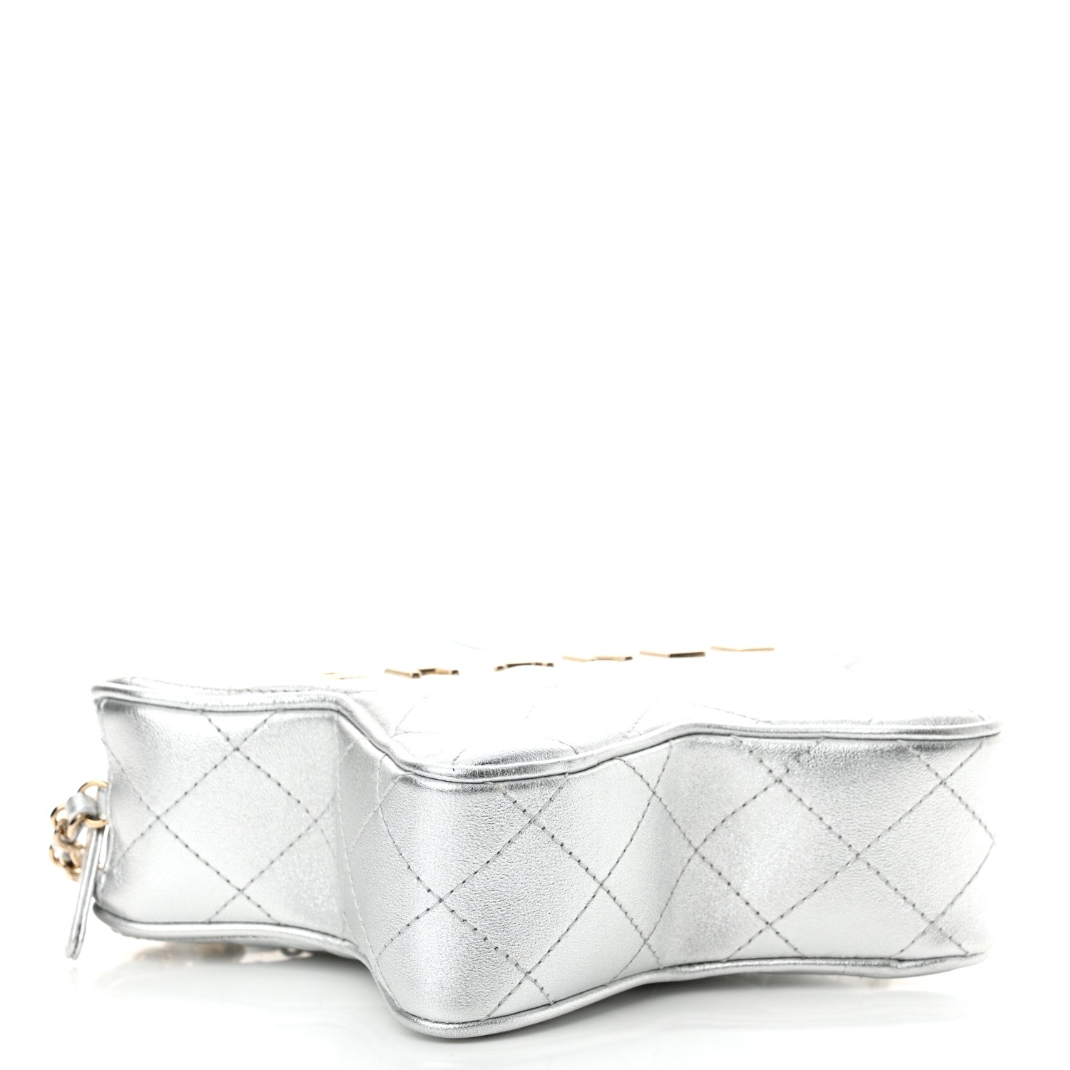 Chanel Metallic Lambskin Walk Of Fame Bag Silver 4 of 14