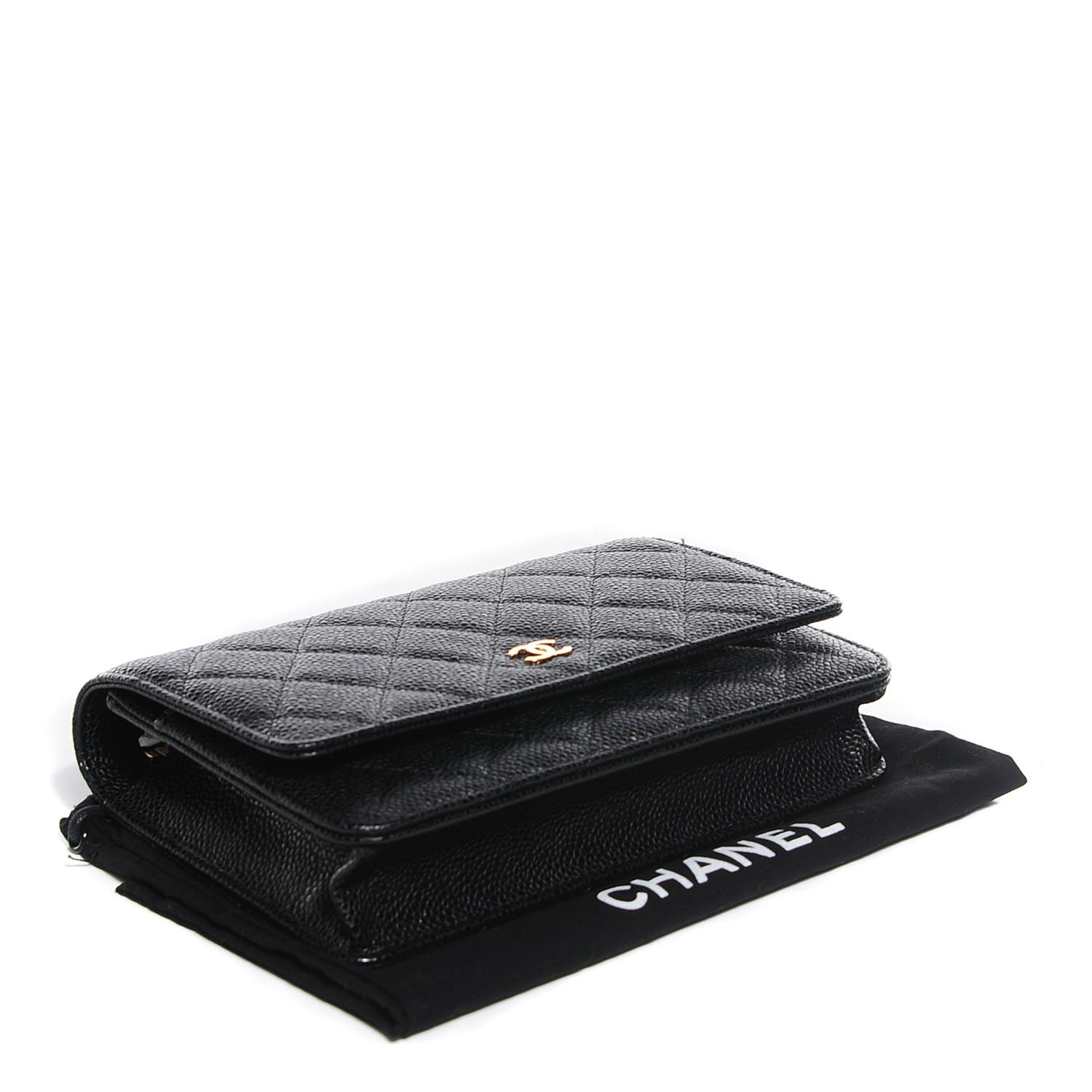 Chanel Caviar Quilted Wallet On Chain WOC Black 4 of 9