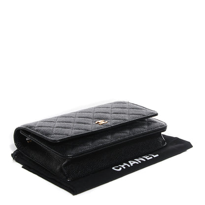 Chanel Caviar Quilted Wallet On Chain WOC Black 4 of 9