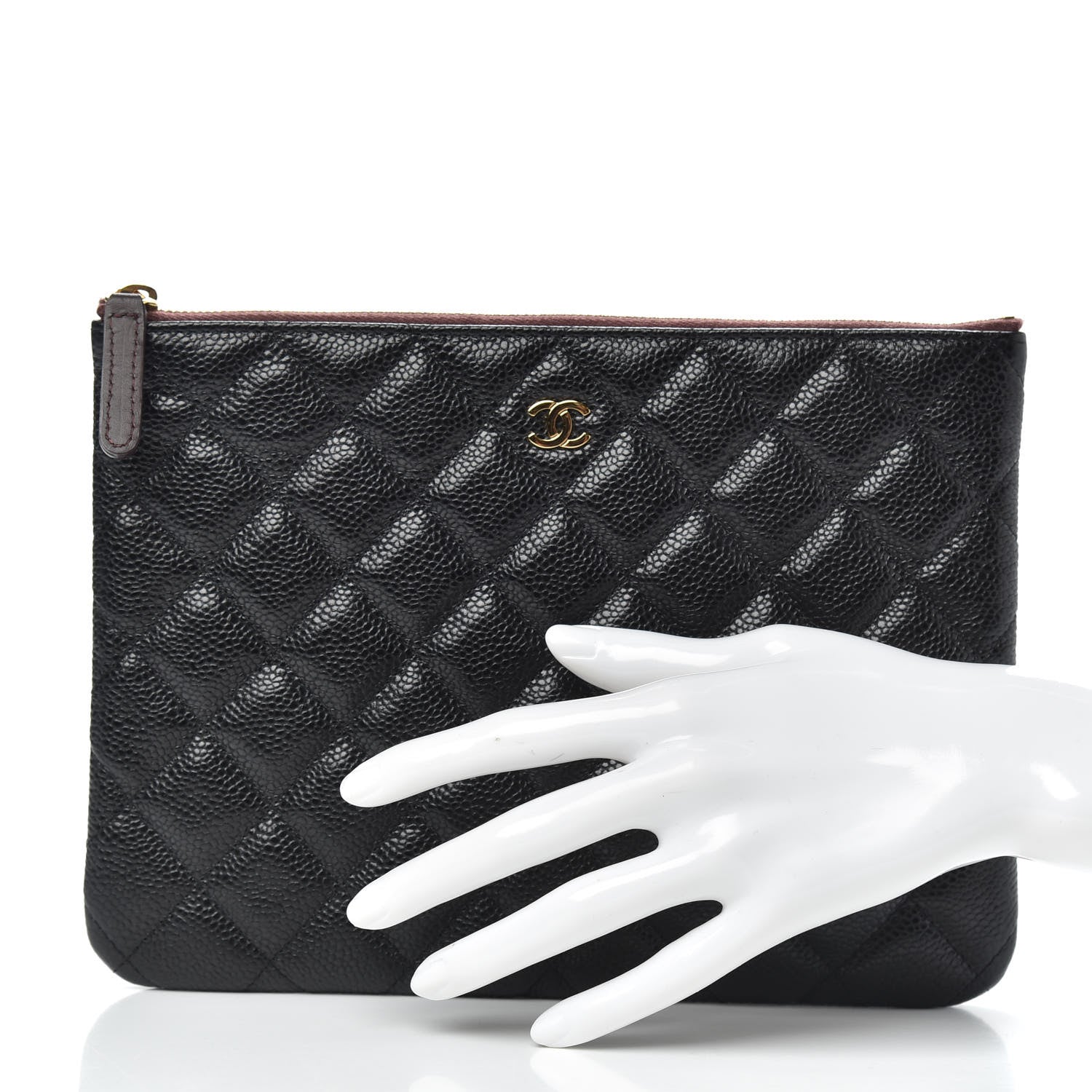 Chanel Caviar Quilted Medium Cosmetic Case Black 2 of 8