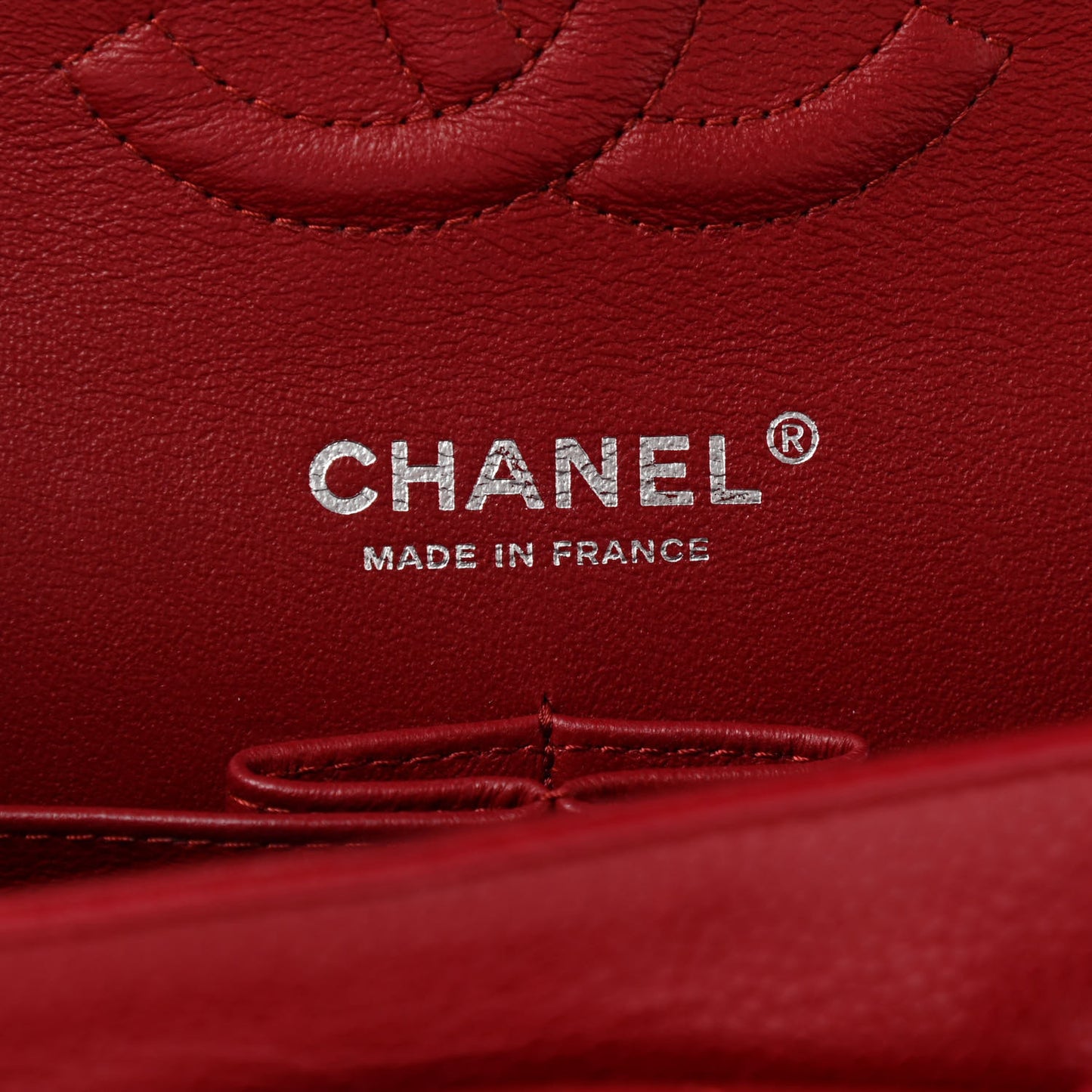 Caviar Quilted Medium Double Flap Red