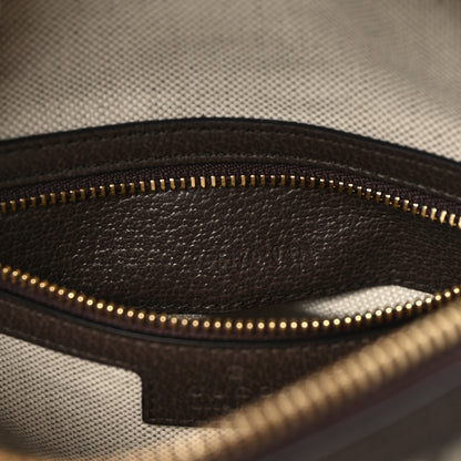 Gucci GG Supreme Monogram Textured Calfskin Web Super Mini Ophidia Shoulder Bag Beige Ebony New Acero 7 of 10