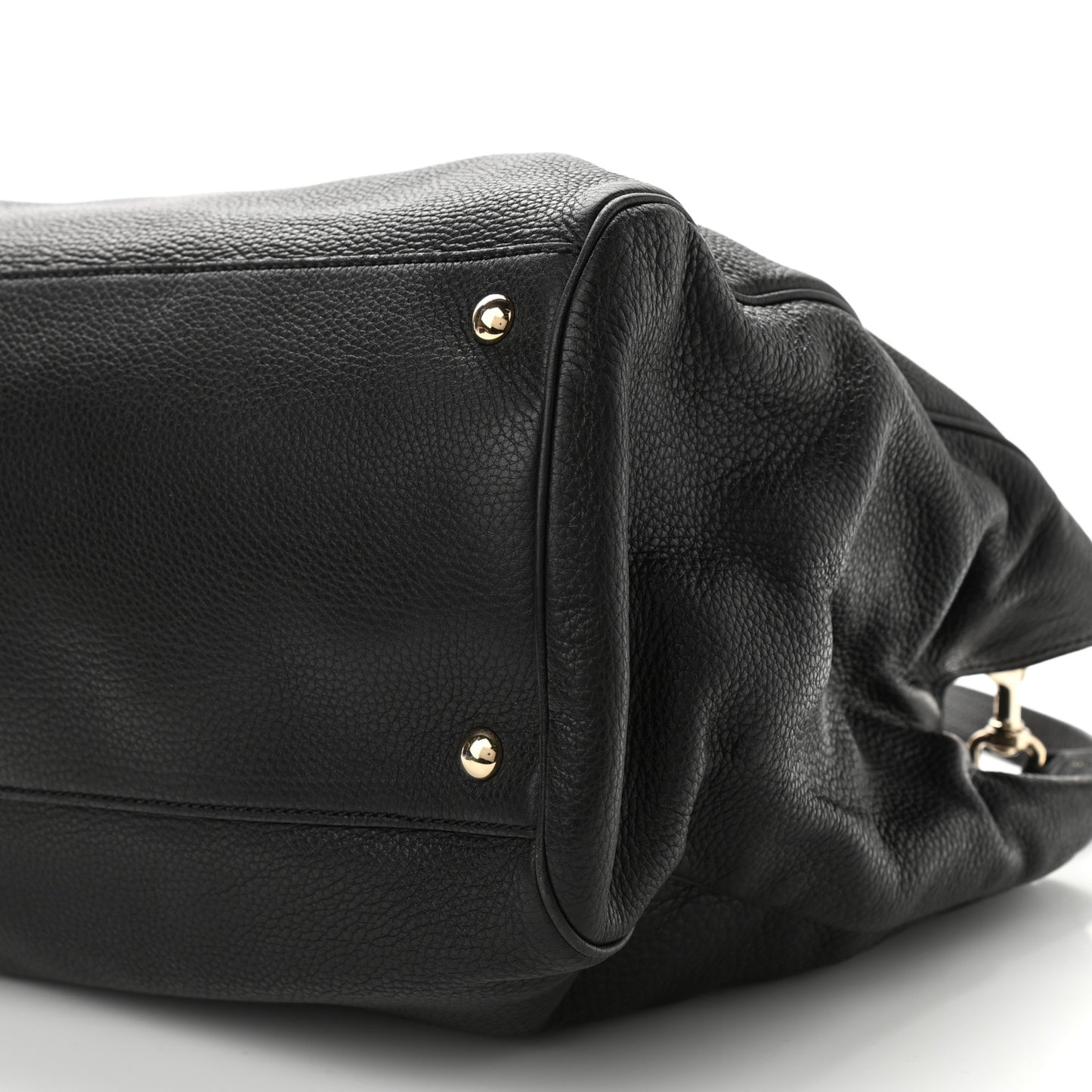 Calfskin Large Bamboo Shopper Tote Black