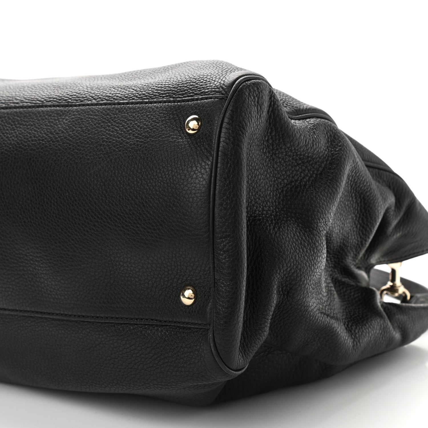 Gucci Calfskin Large Bamboo Shopper Tote Black 9 of 9