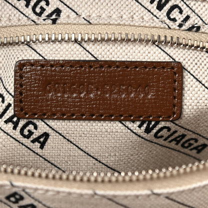 Balenciaga X GUCCI GG Monogram Azalea Calfskin Neo Classic Silver Hardware Medium City Beige Ebony Brown Sugar 7 of 10