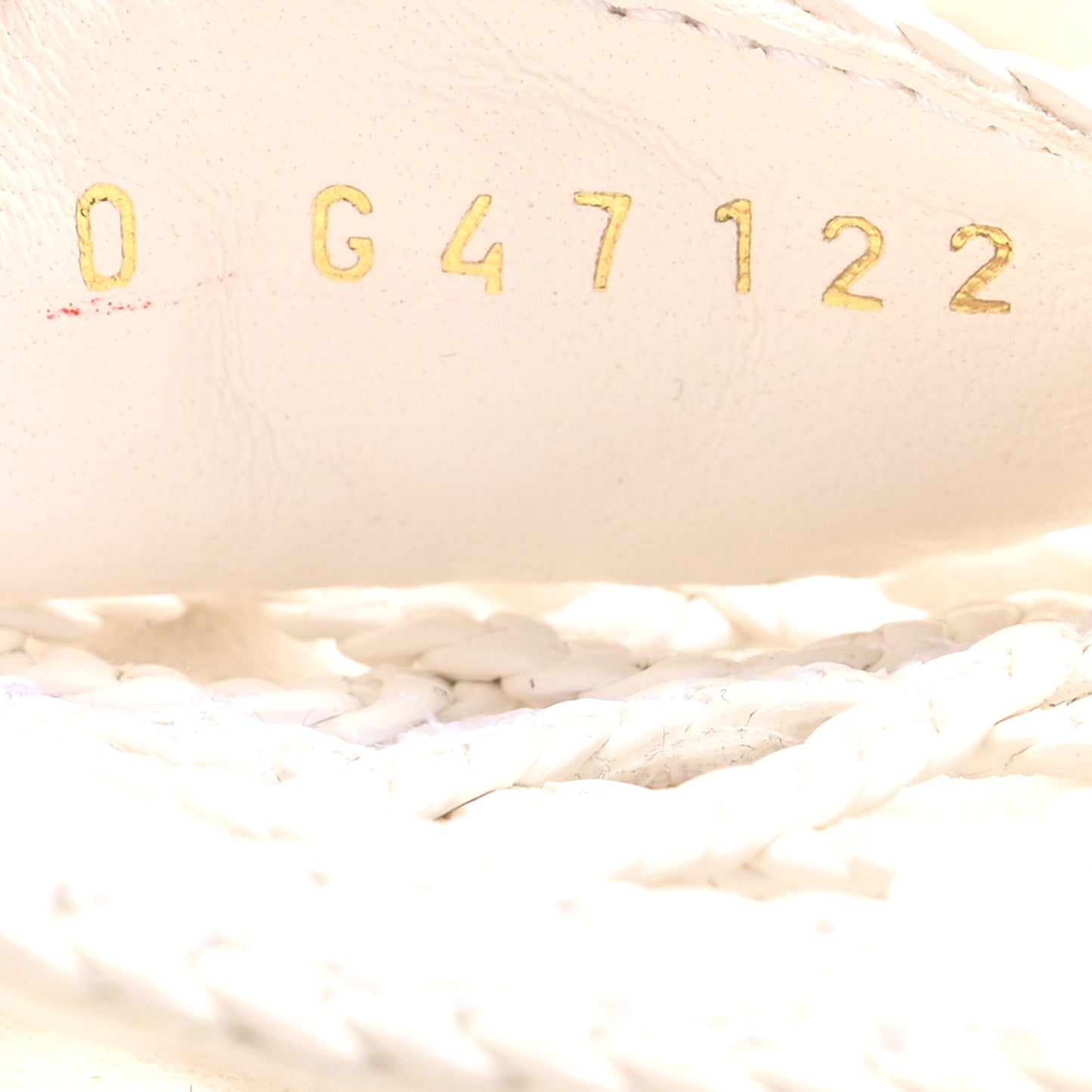 Braided Lambskin Mule Sandals 39 White