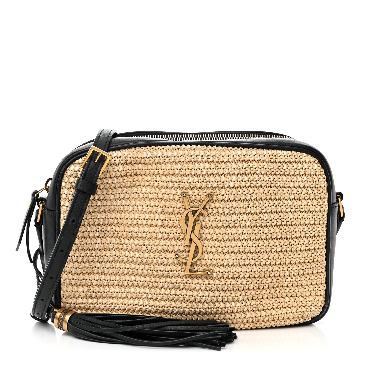 Raffia Canvas Monogram Lou Camera Bag Naturel