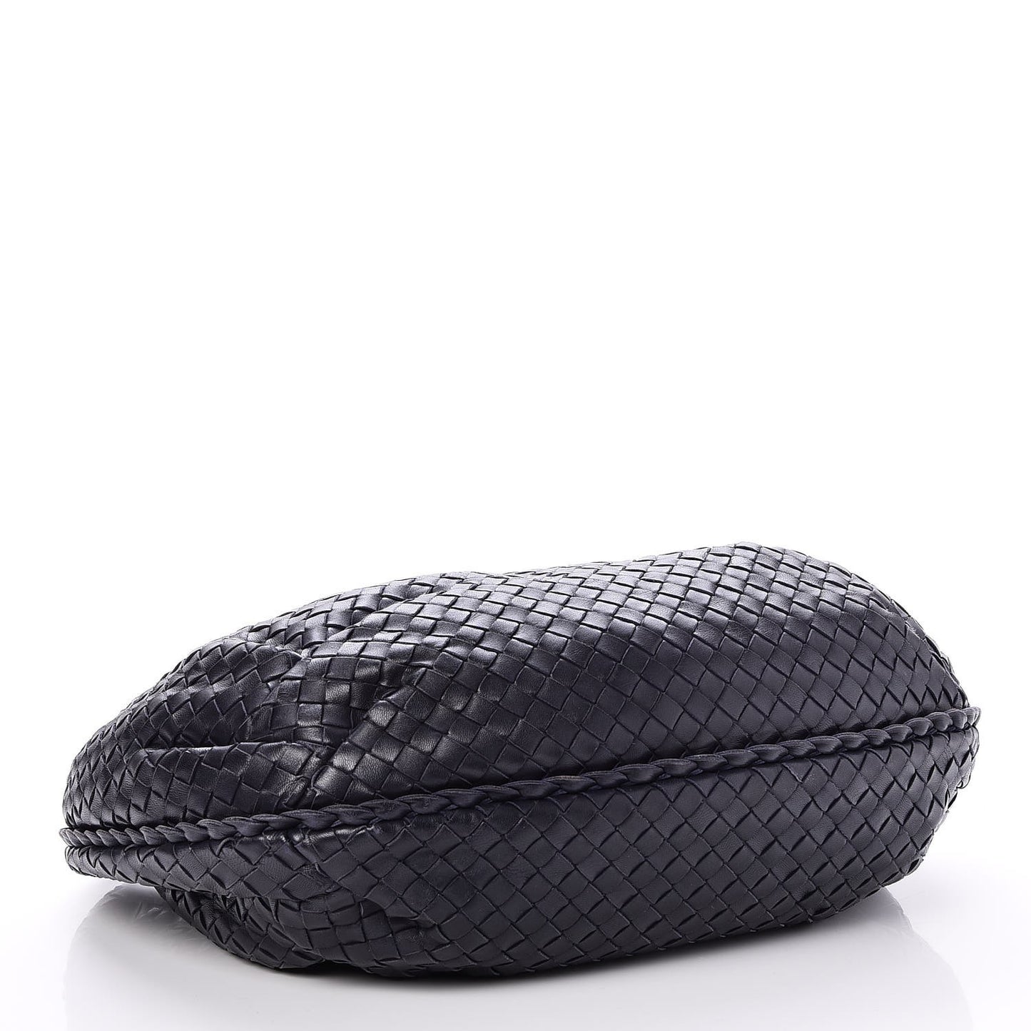 Nappa Intrecciato Medium Belly Veneta Hobo Ink