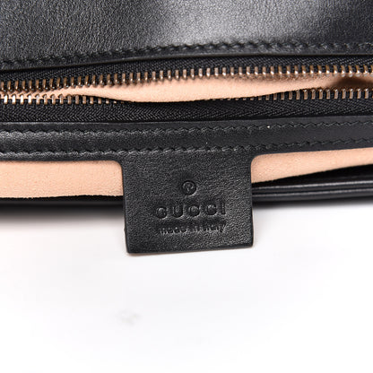 Gucci Calfskin Matelasse Medium GG Marmont Shoulder Bag Black 6 of 12