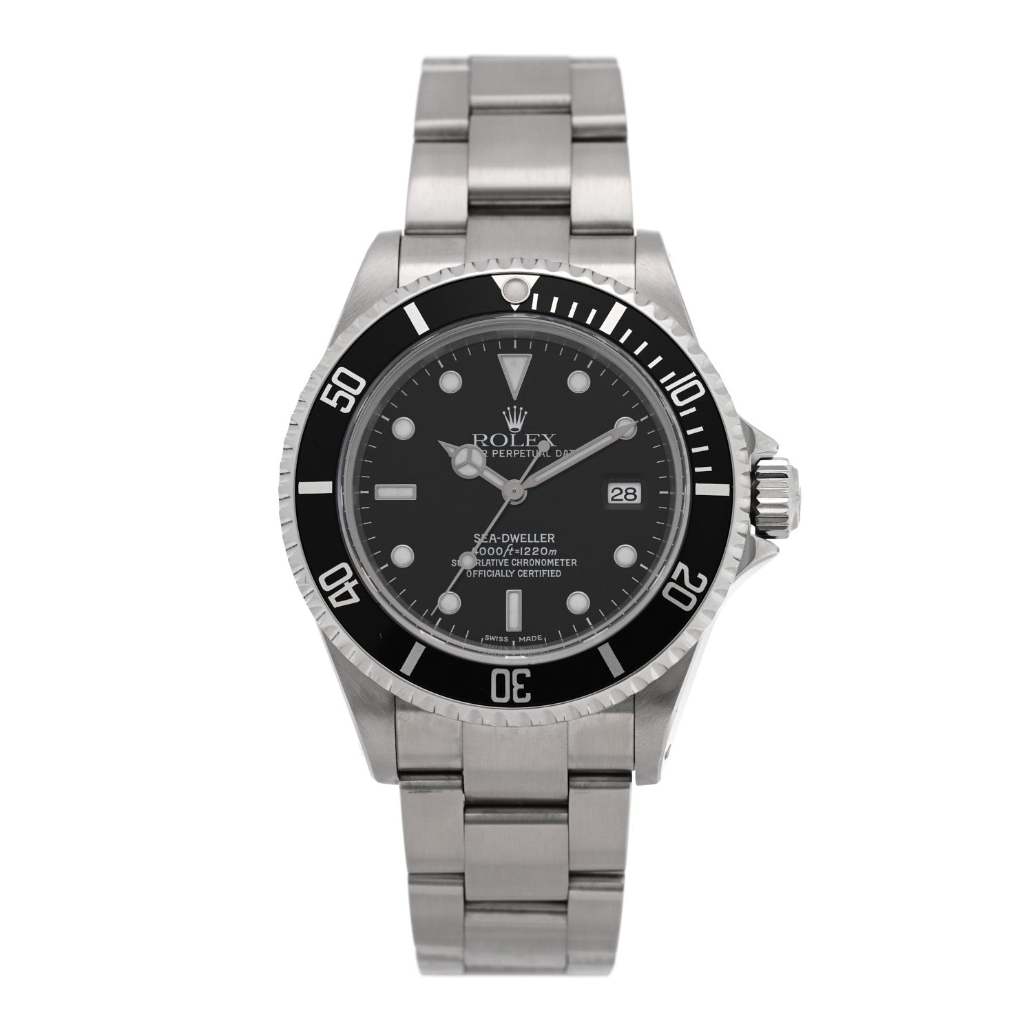 Rolex Stainless Steel 40mm Sea-Dweller Oyster Perpetual Watch Black 16600 1 of 4
