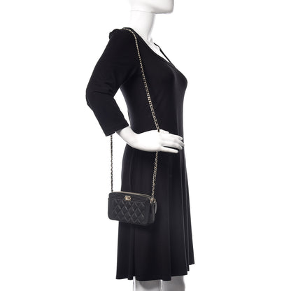 Chanel Caviar Quilted Small Boy Clutch With Chain Black 2 of 13
