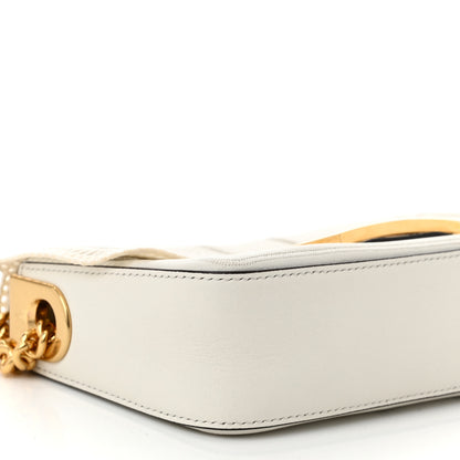 Fendi Nappa Apolo Floral Embroidered Mini Chain Baguette White 9 of 12