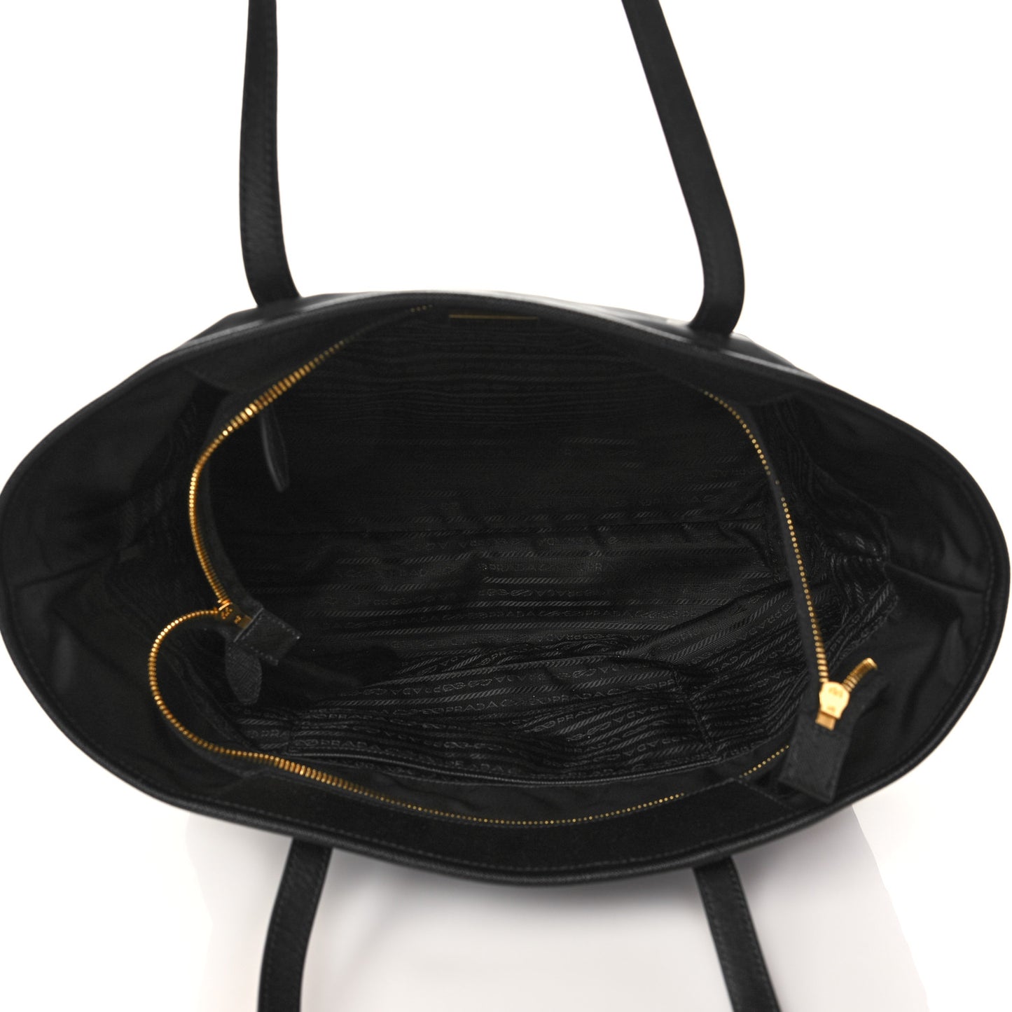 Tessuto Nylon Logo Tote Black