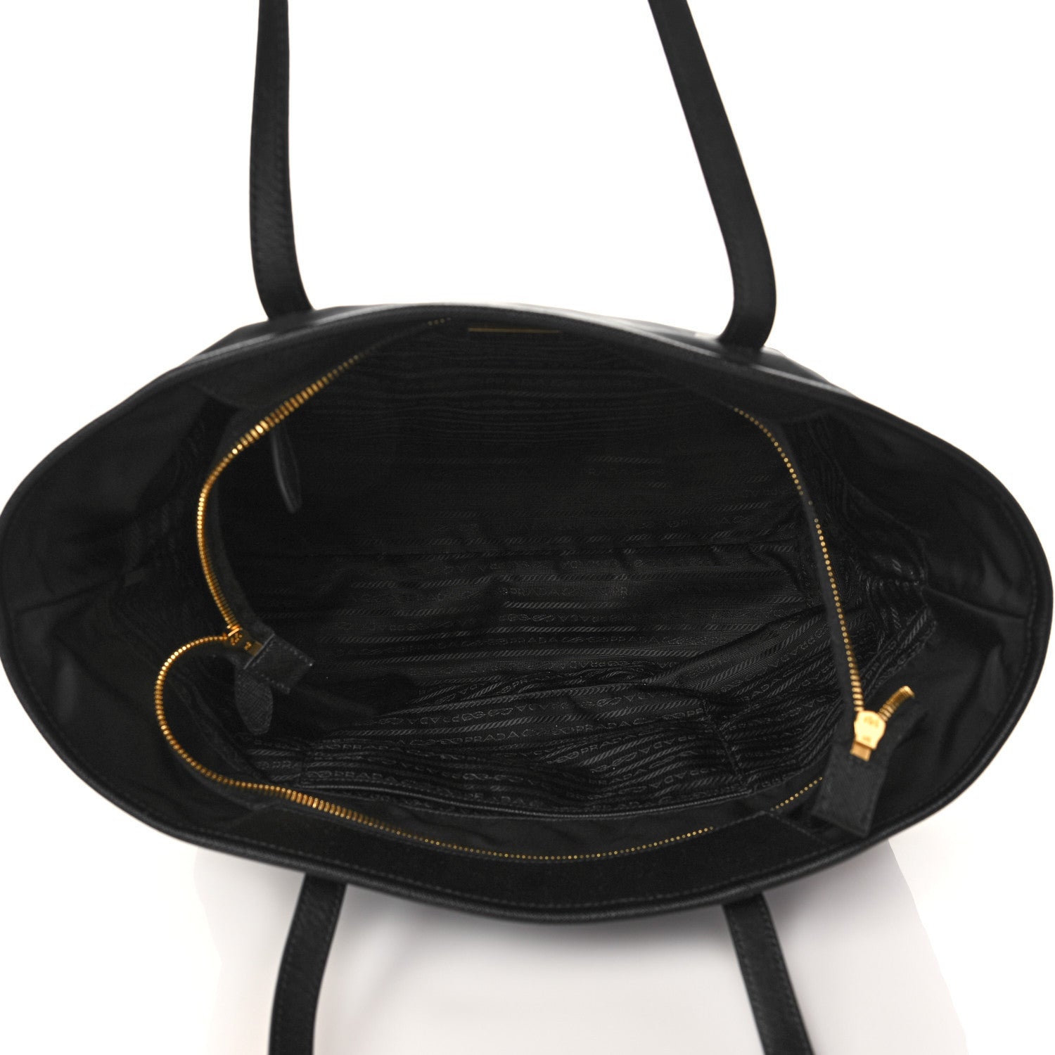 Prada Tessuto Nylon Logo Tote Black 4 of 5