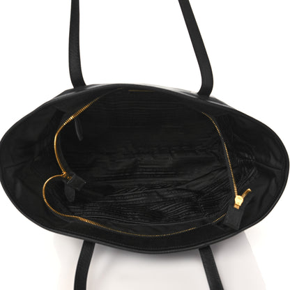 Prada Tessuto Nylon Logo Tote Black 4 of 5